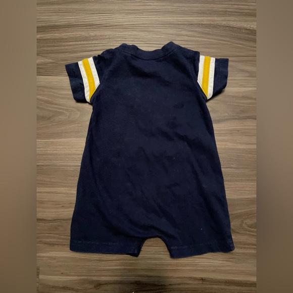 Carter's Navy and Yellow Handsome Division Baby Romper size 3M - Picture 2 of 3